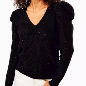 Lilly Pulitzer black sequin sweater